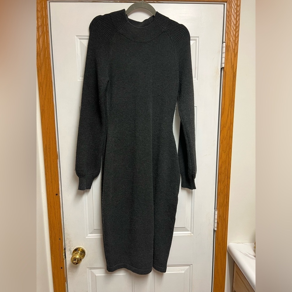 The Normal Brand Charcoal Long Sleeve Dress